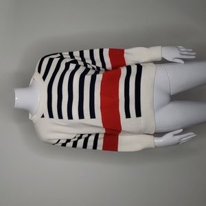 Classic Directions Vintage 1980s Red White Blue Sweater Size Small